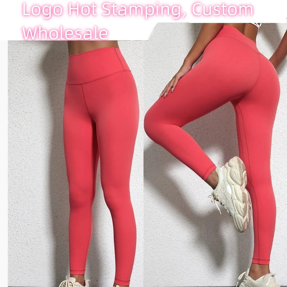 Crop Top Leggings sportivi pantaloni da Yoga da donna pantaloni da Fitness elasticizzati nudi da palestra pantaloni sportivi morbidi e comodi