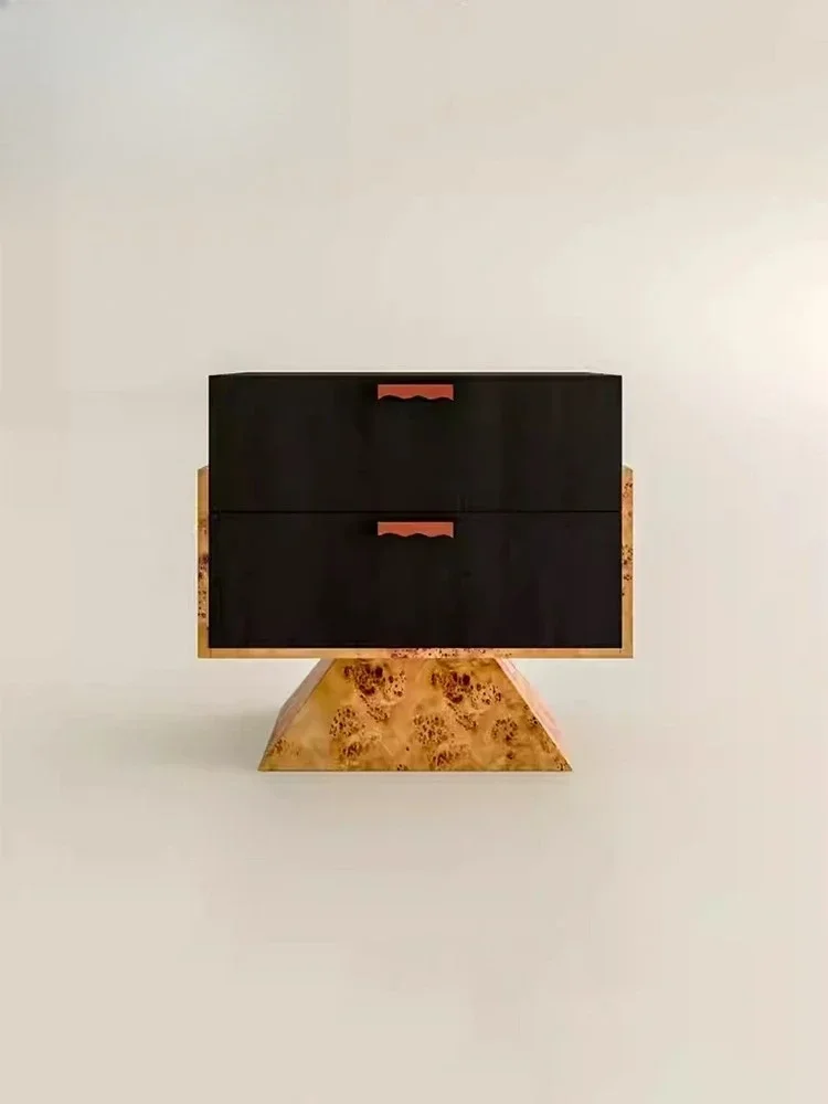 French retro wind bedside table, storage, side cabinet, master bedroom, home bedroom 2025 explosion
