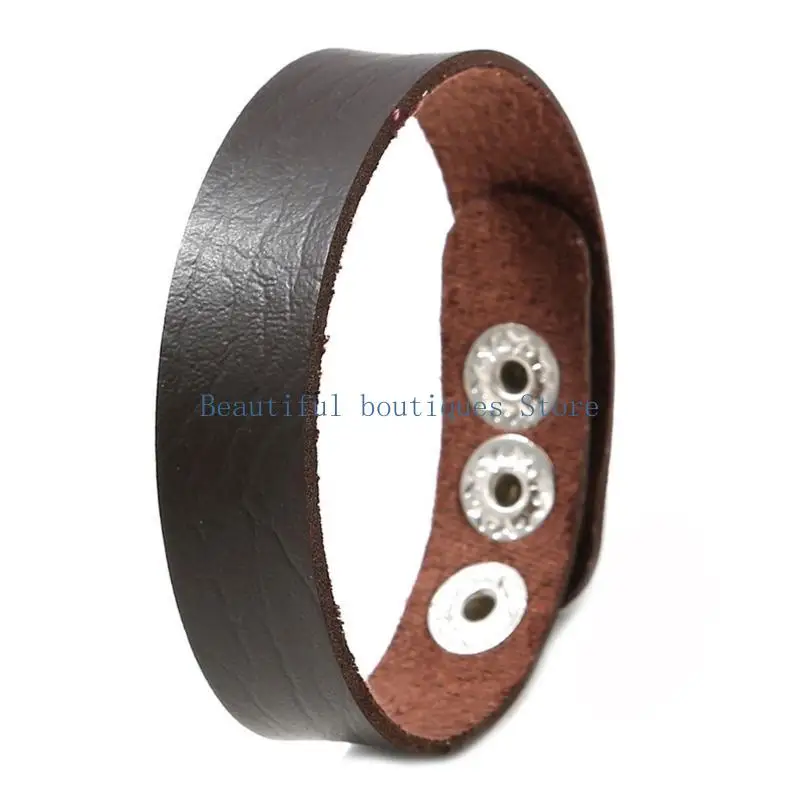 U4LF Fashionable PU Leather Bracelet Flexible Sizing Suitable For All Event