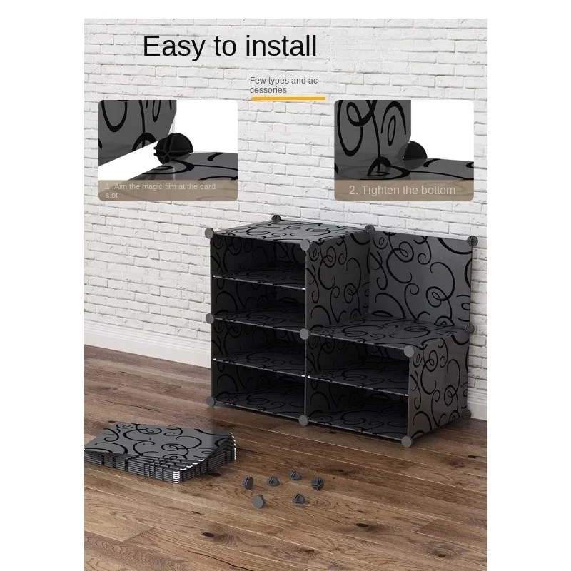 Shoe rack, simple doorway, household multi-layer dustproof storage box, indoor shoe cabinet storage artifact