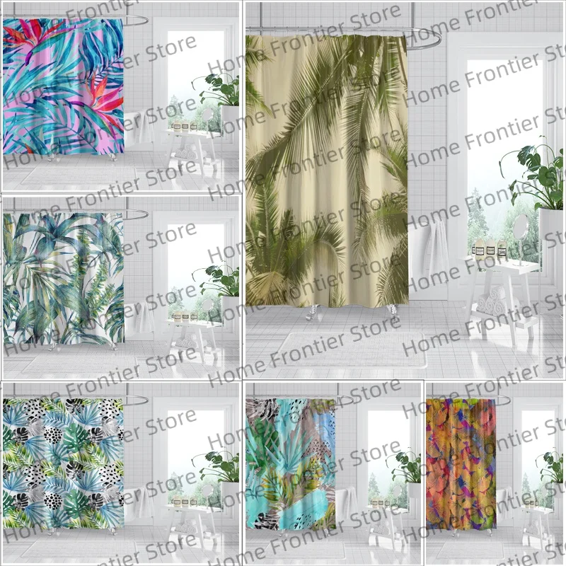 

Eco-Friendly Shower Curtain with Fresh Green Plant Design Safe and Healthy Bathroom Accessory