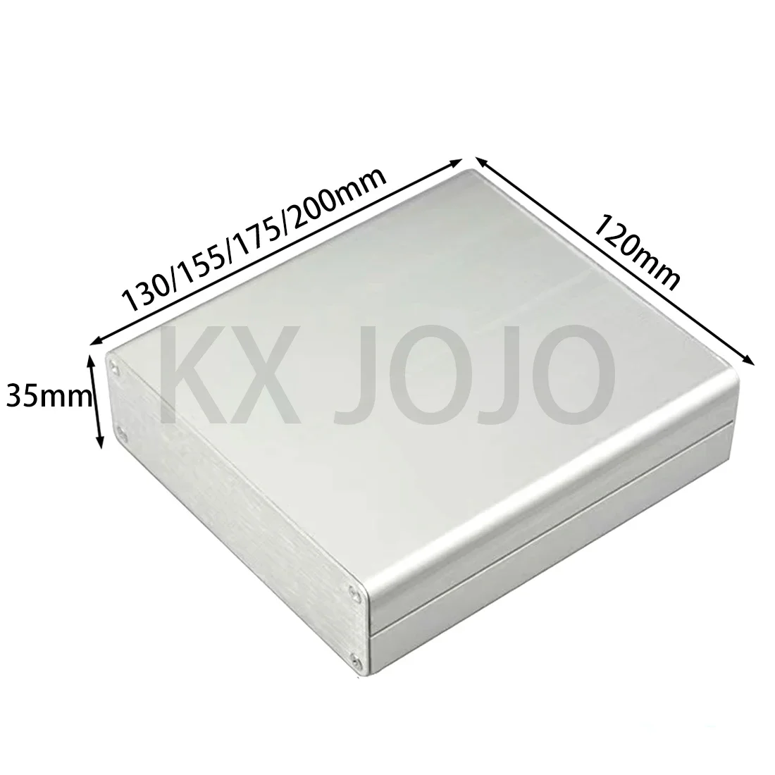 Aluminum Enclosure 120*35*130/155/175/200mm Split Waterproof Case PCB DIY Instrument Electronic Project Protective Box Silver