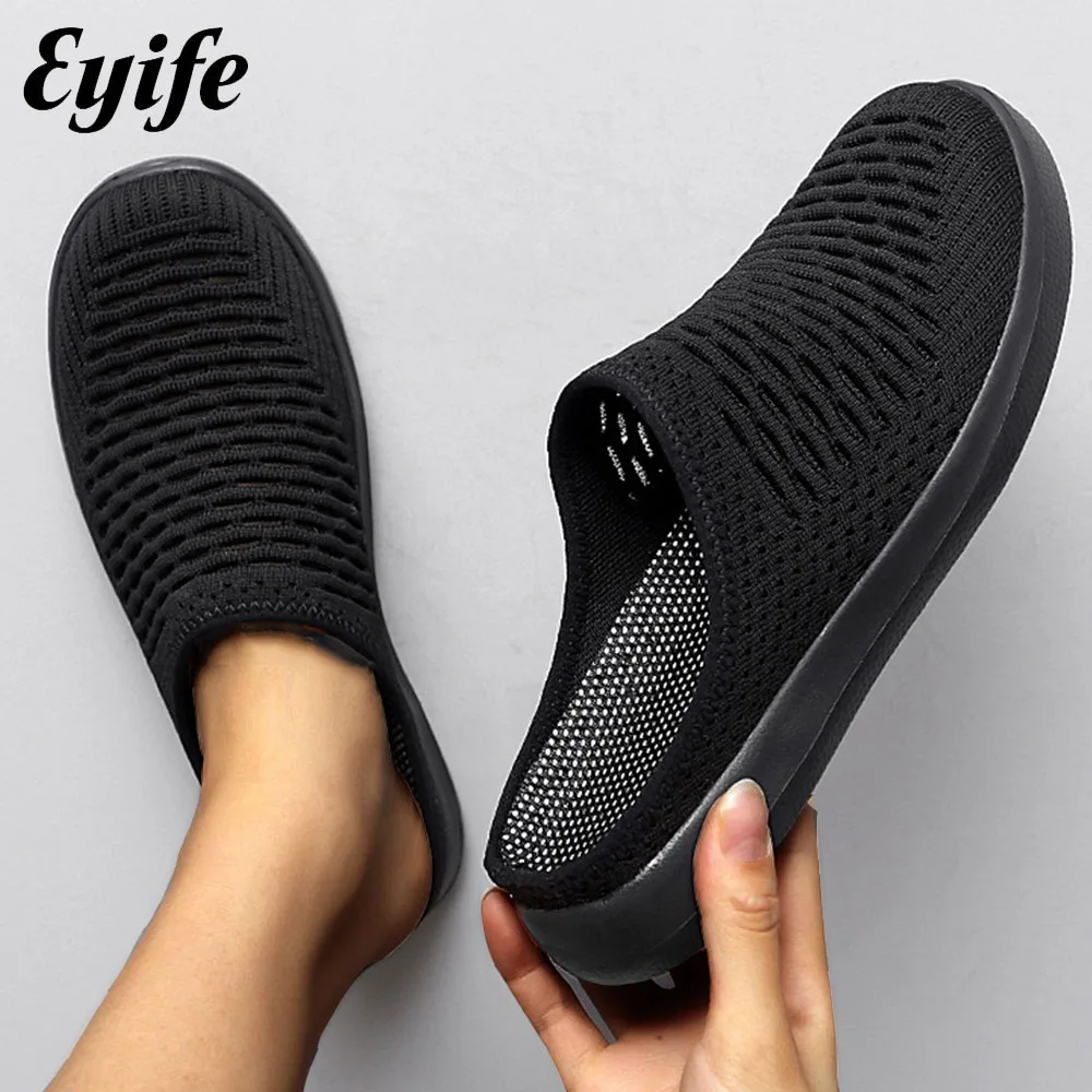 Large Size Women\'s Shoes 2024 Summer Mesh Slingback Ladies Sneakers with Open Heel  35-44 Female Home Office Beach Slippers