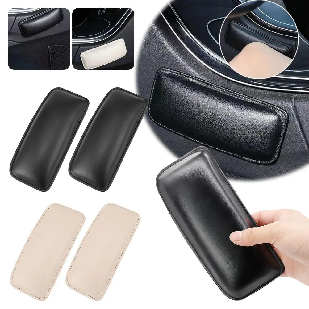 

1/2Pcs Universal Soft Leather Car Armrest Pad Center Console Knee Pad Soft Comfortable Car Door Center Console Leg Cushion Pad