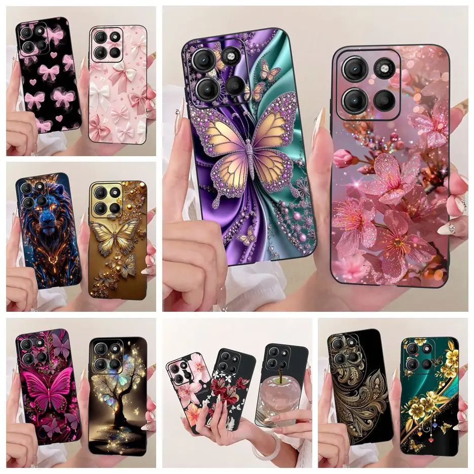 

For Motorola Moto G15 Case MotoG75 XT2437-2 Luxury Butterfly Painted Cover Soft Silicone Case For Motorola G75 G 15 MotoG15 Bags