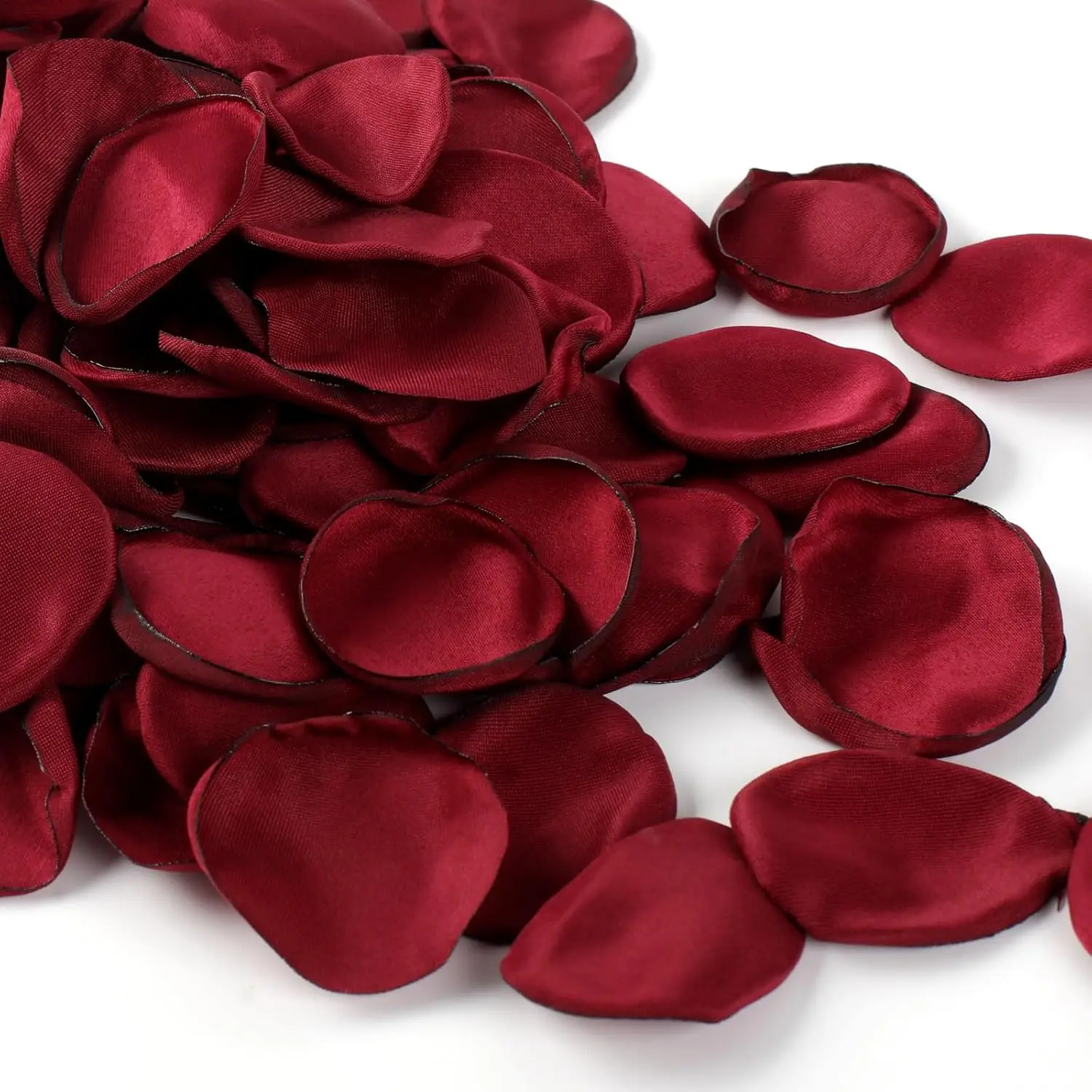 

Silk Rose Petals Burgundy 300pcs - Faux Flower Petals for Wedding Decor, Table Scatter, Party Confetti