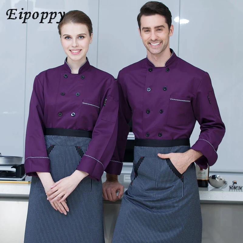 Uniforme de chef dominant à double boutonnage, veste de chef d'hôtel d'été, service alimentaire, manches courtes, vêtements de cuisine