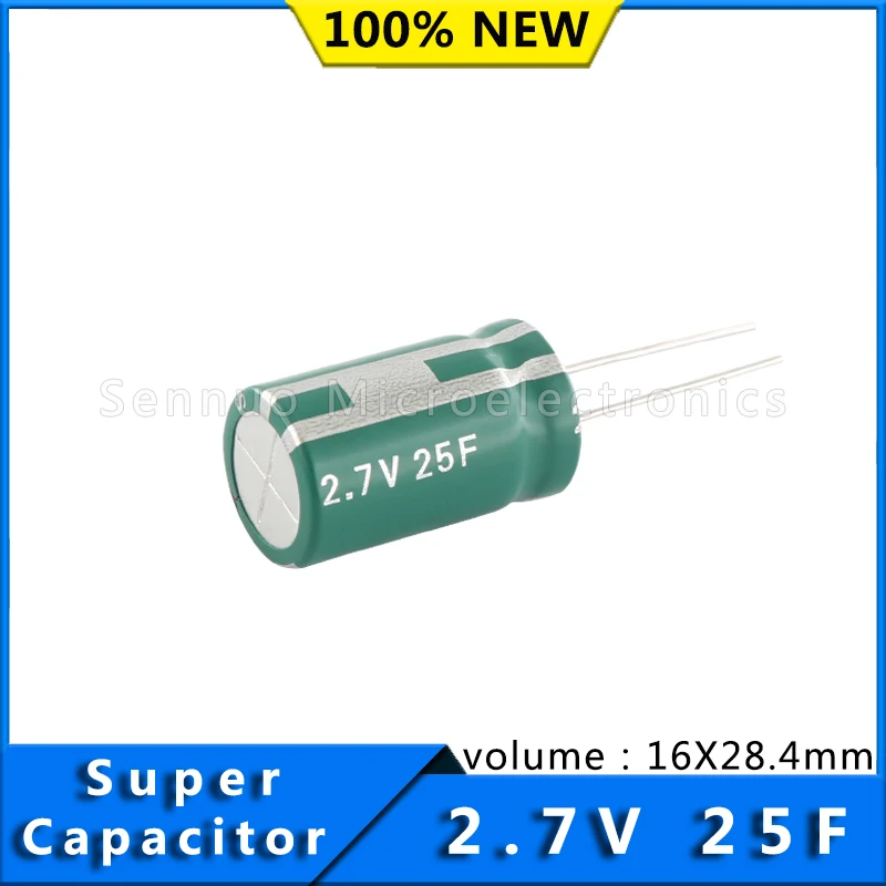 NEW 2.7V 25F HV supercapacitorsCylindrical cells  HV1625-2R7256-R farah capacitance Low ESR high power density 2.7V25F 16x28.4mm