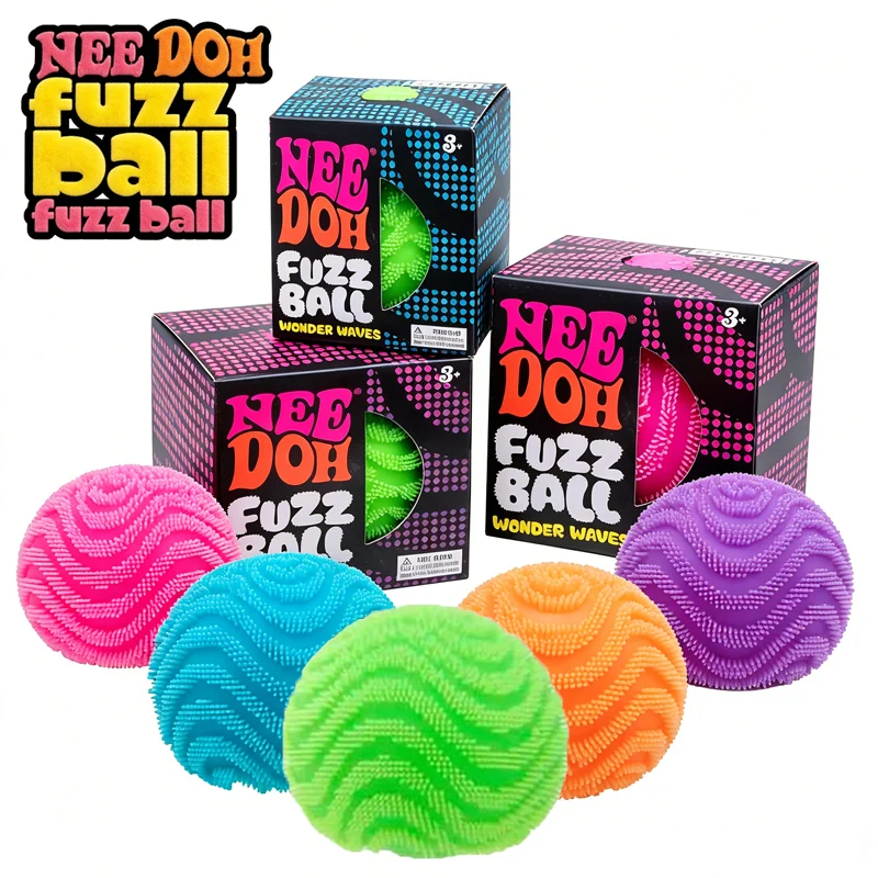 2026 Hot Gift Fuzz Ball Wonder Waves Sensory Squeeze Toy Nee Doh Textured Stress Relief Fidget Ball for Adults toy