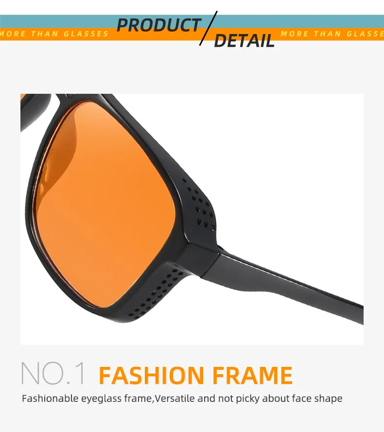 Neue Vintage-Sonnenbrille für Damen und Herren, Quadratischer PC-Rahmen, Marken-Designer Retro-Shades, Modische Sonnenbrille ﻿ für Männer – Detail 20