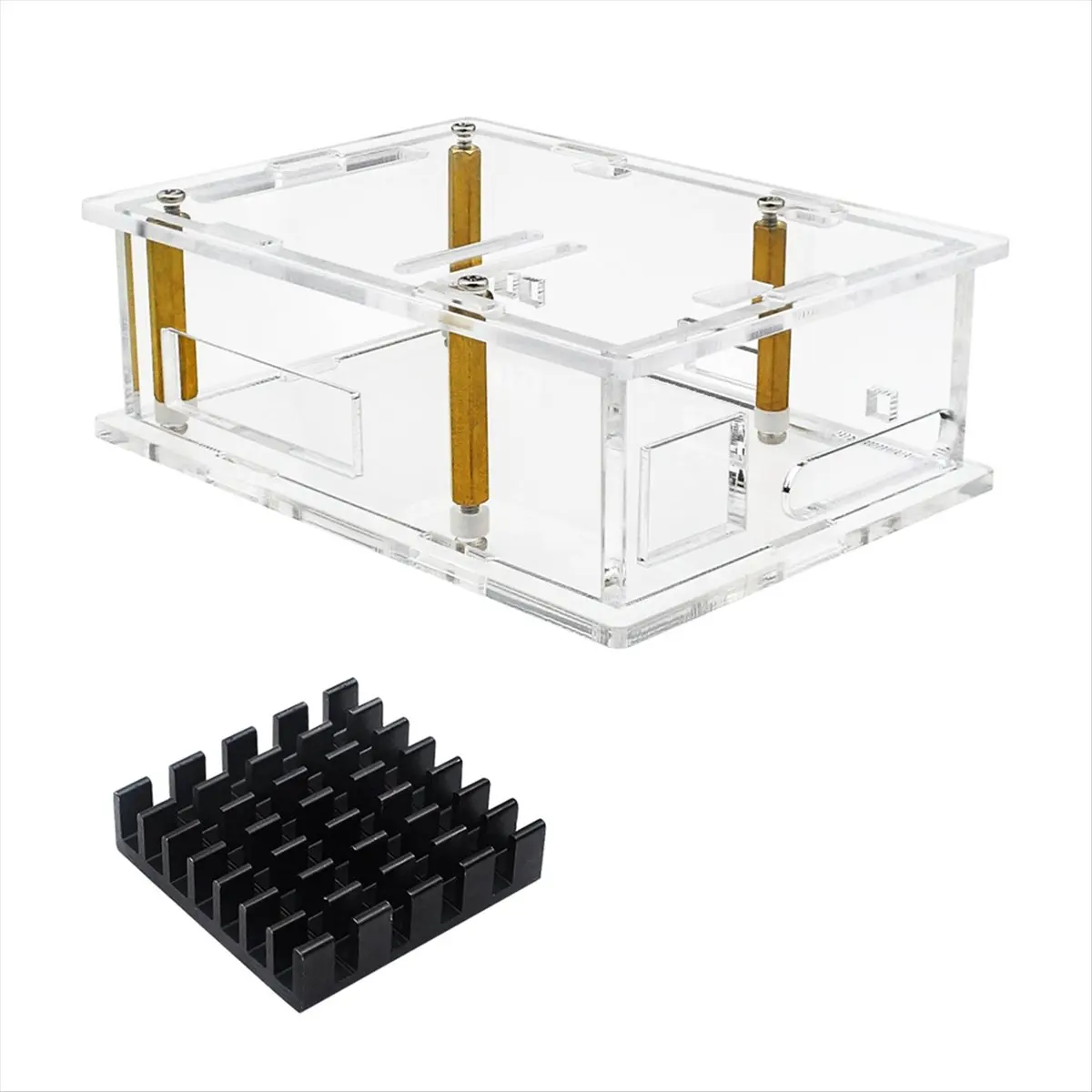 [VALUE PACK]For -P4 Development Board Acrylic Case with Heat Sink for -ESP32P4-M3 Transparent Protective Case