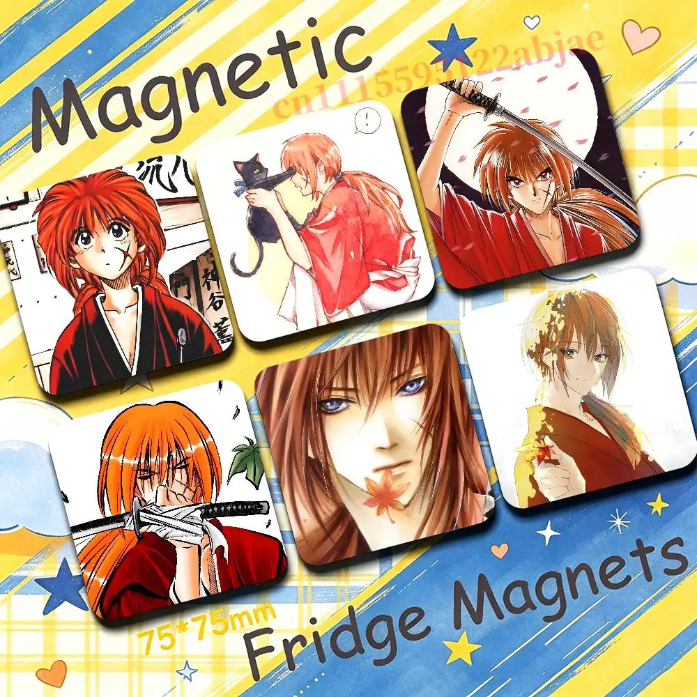 R-Rurouni Kenshin Magnet Refrigerator Fridge Sticker for Home Decor DIY Wall Decor
