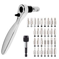 32 in 1 Reversible Rapid Ratchet Wrench Screwdriver Bits Set 1/4 Inch Mini Crv Multi tool Hex Wrench Torque 72 Tooth