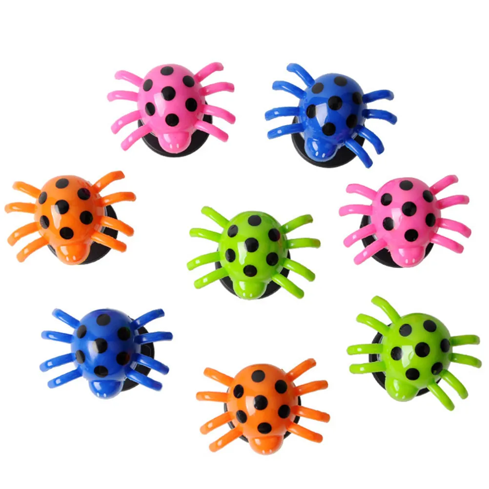 20Pcs Bounce Spider Press Launchers Novel Design Interactive Party Educational Swing Jumping Spider Bouncing Spiders