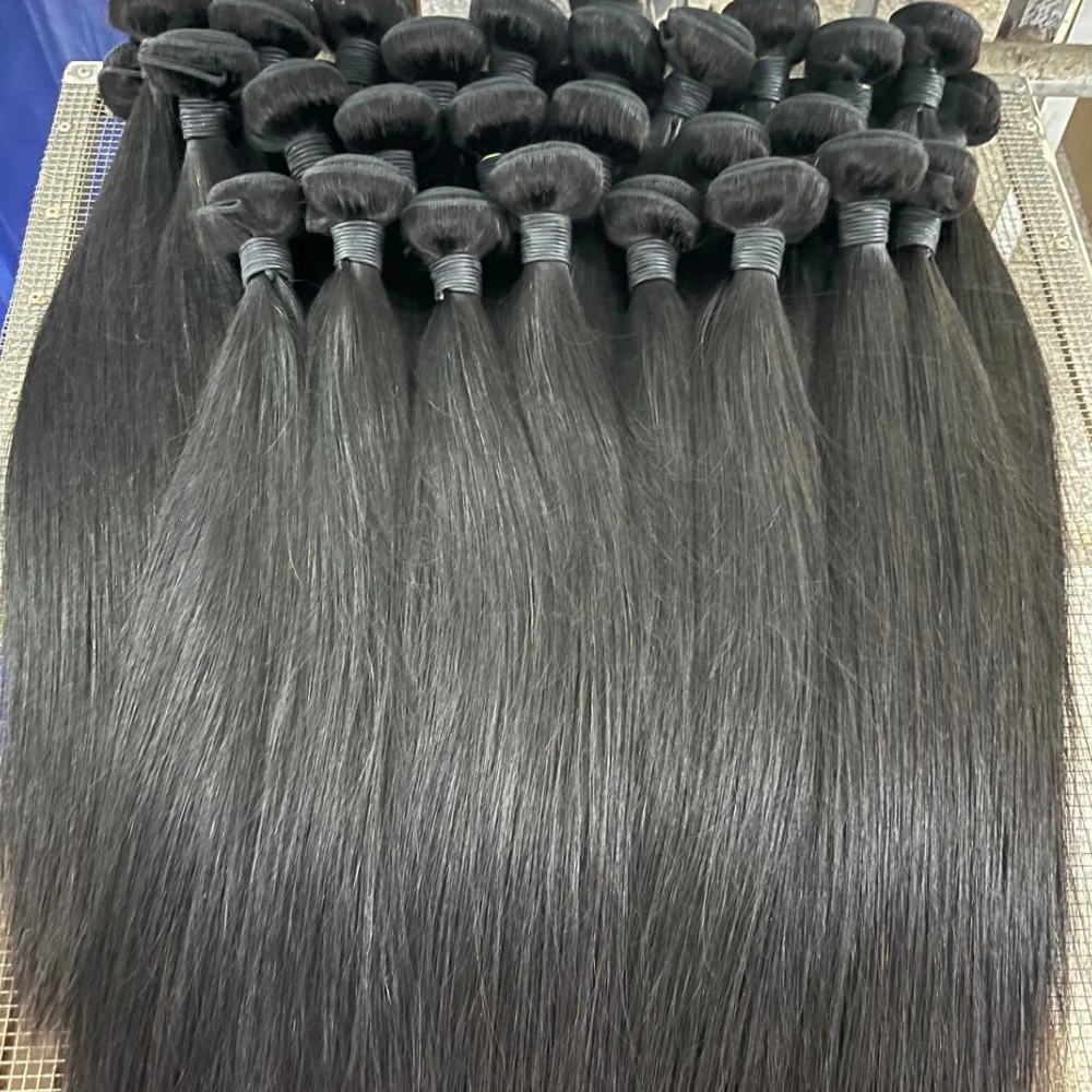 UNice Haar Bot Steil Menselijk Haar Bundels 1/3/4 PCS Deal 10A Kwaliteit Natuurlijke Kleur 100% Menselijk Haar Naaien In Weeft 8-30 Inch