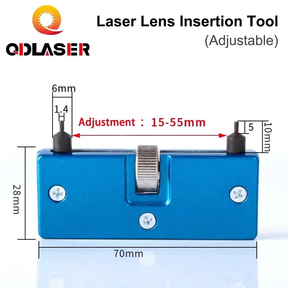 Laser Lens Insertion Tools Adjustiable 15-55mm For Raytools Precitec WSX D28 D30 D37mm Focusing Collimating Removal Installation