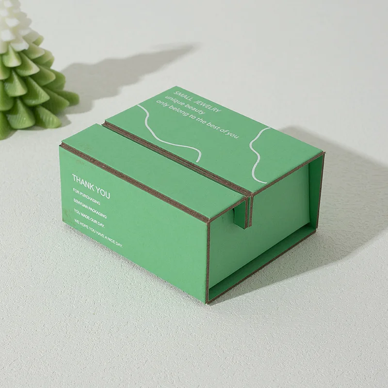 

5pcs Jewelry Box 8*9*4.5cm Folded Paper Case Ring Earring Chain Necklace Storage Christmas Gift Packaging Wrapping Supplier