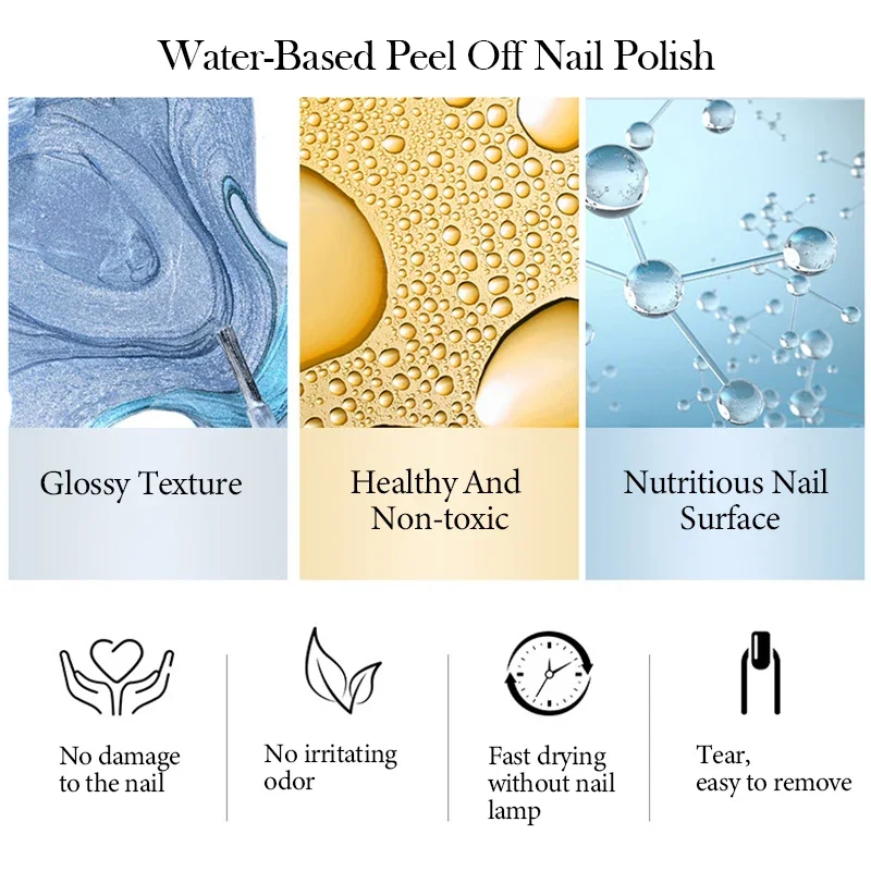 Vernis à ongles à Base d'eau, 40 couleurs, séchage rapide, pour manucure, bricolage, fournitures pour ongles longue durée, 10ml