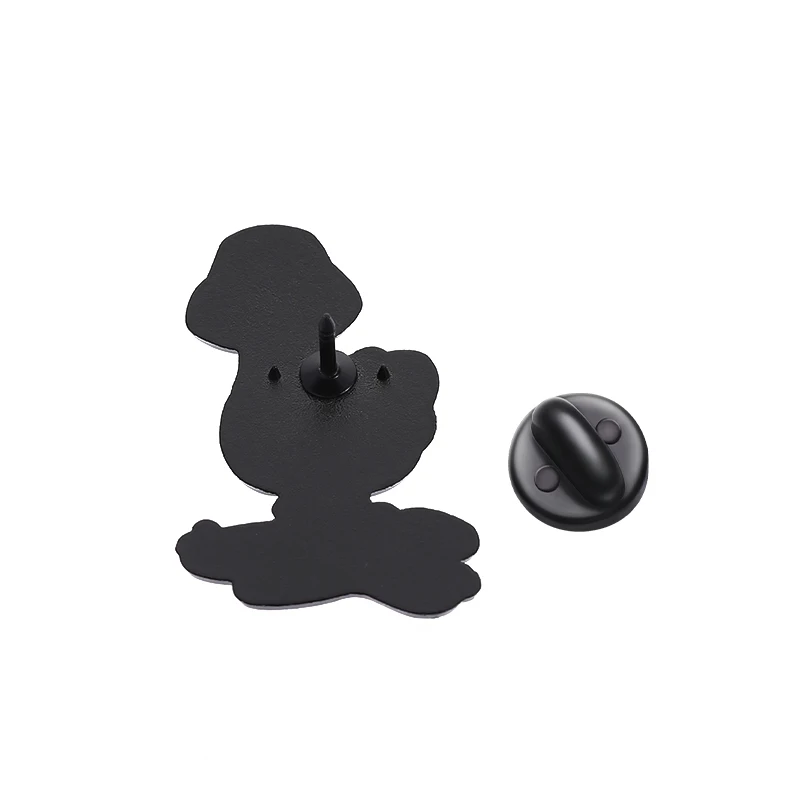 유머러스하고 귀여운 동물 에나멜 핀, 부츠를 신은 오리와 우산을 든 고양이 브로치, 라펠 배낭 배지, 동물 애호가를 위한 주얼리 선물