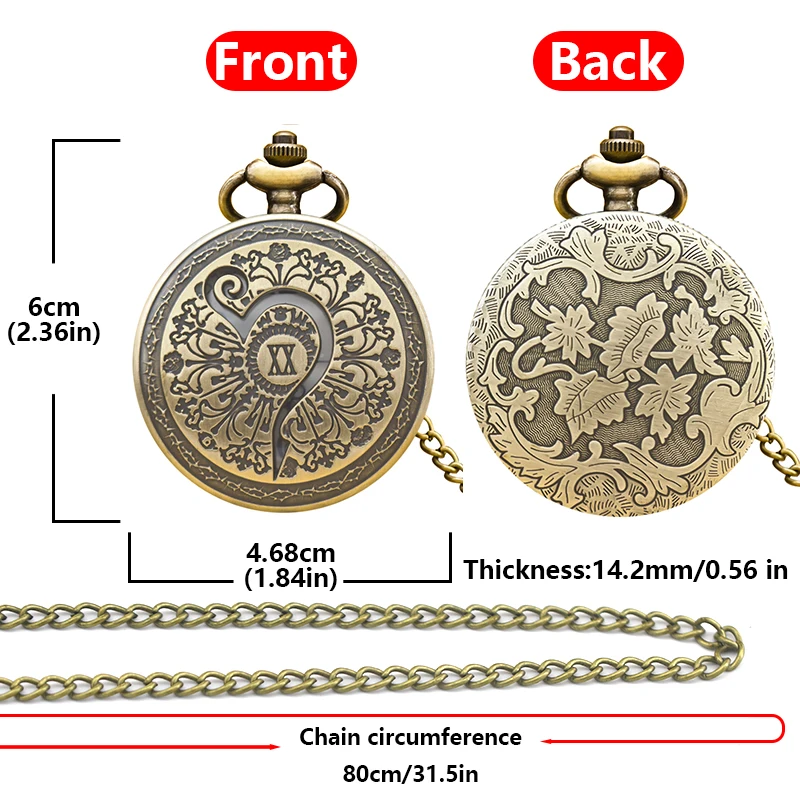 الرجعية البرونزية نمط Steampunk مزين الوجه الأعلى الذكور والإناث طالب هدية الكوارتز قلادة ساعة الجيب التذكارية