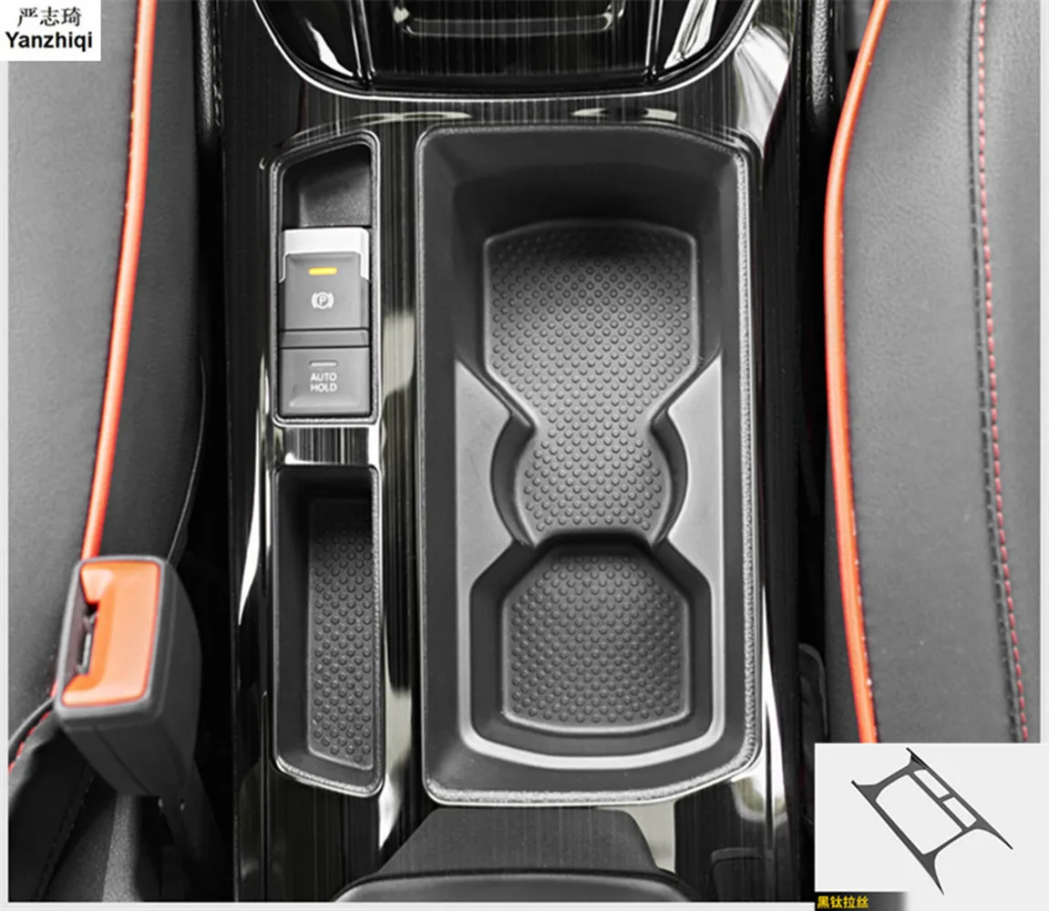 

Stainless steel Car interior trim refitted with decorative water cup frame Car-Styling For VW Volkswagen T-Roc 2017 2018