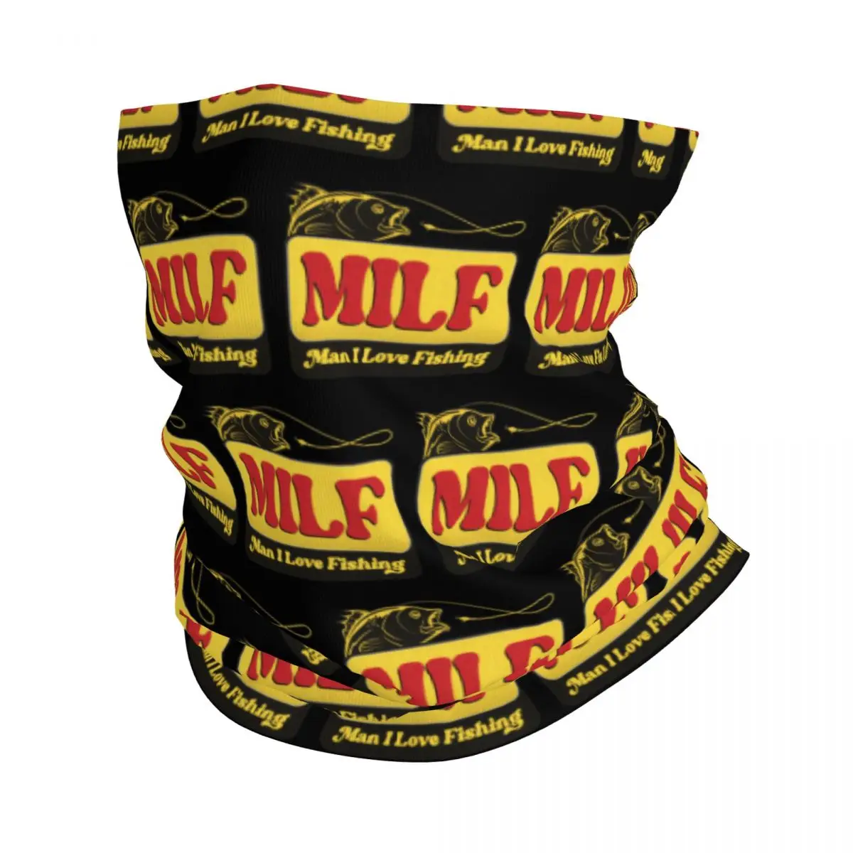 

MILF Man I Love Fishing Neck Gaiter Printed Unisex Face Mask Scarf Warm Headband Hiking Windproof