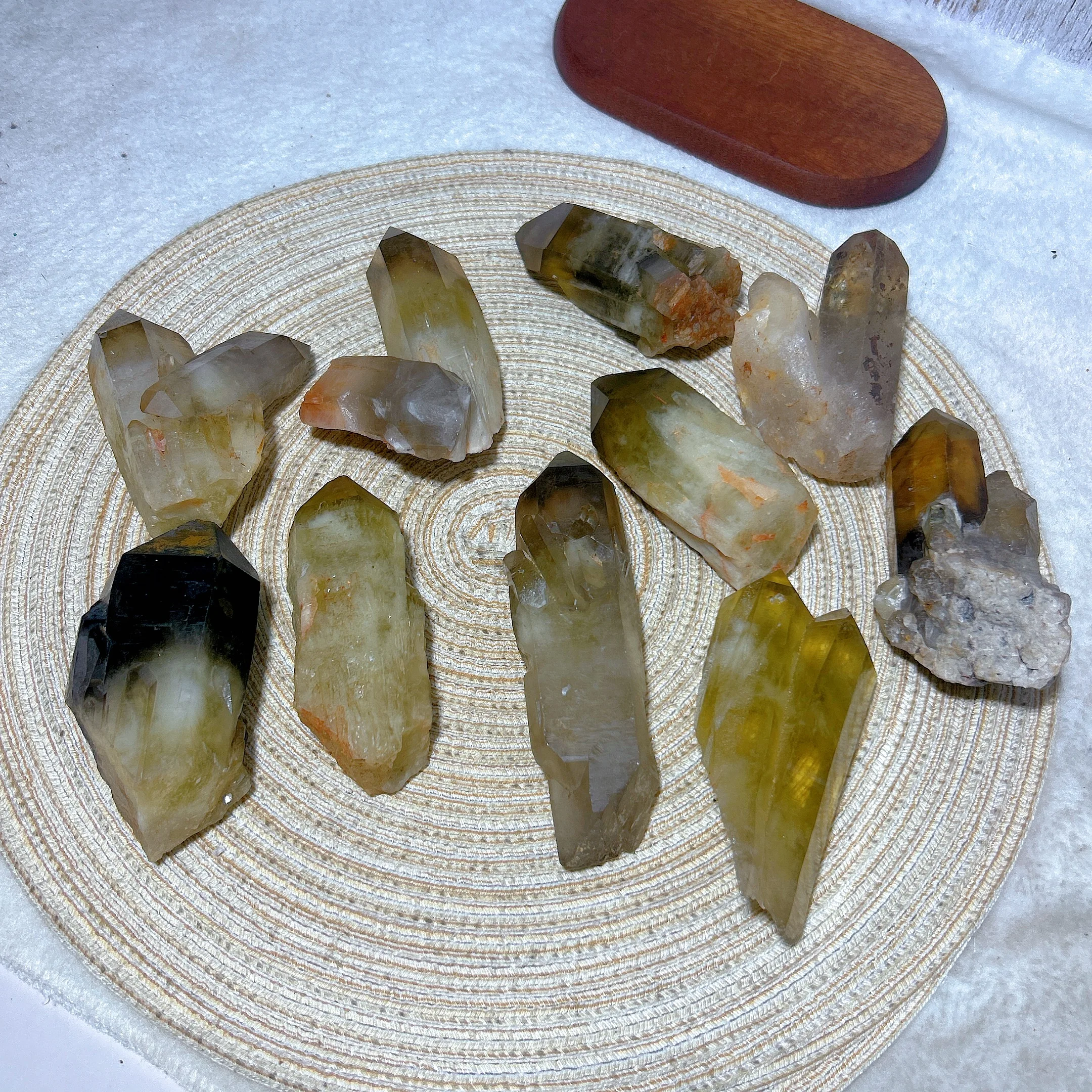 Healing Natural Crystal Smokey Citrine Cluster Raw Stone Specimen Point Gemstones Mineral Energy Home Decorations Gift view 5
