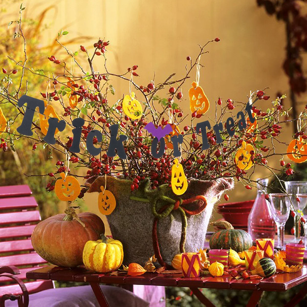 

1Pcs Black Halloween Bat Banner Party Decoration Hanging Banner Scary Indoor Outdoor Decoration Festival Decor Trick Or Treat