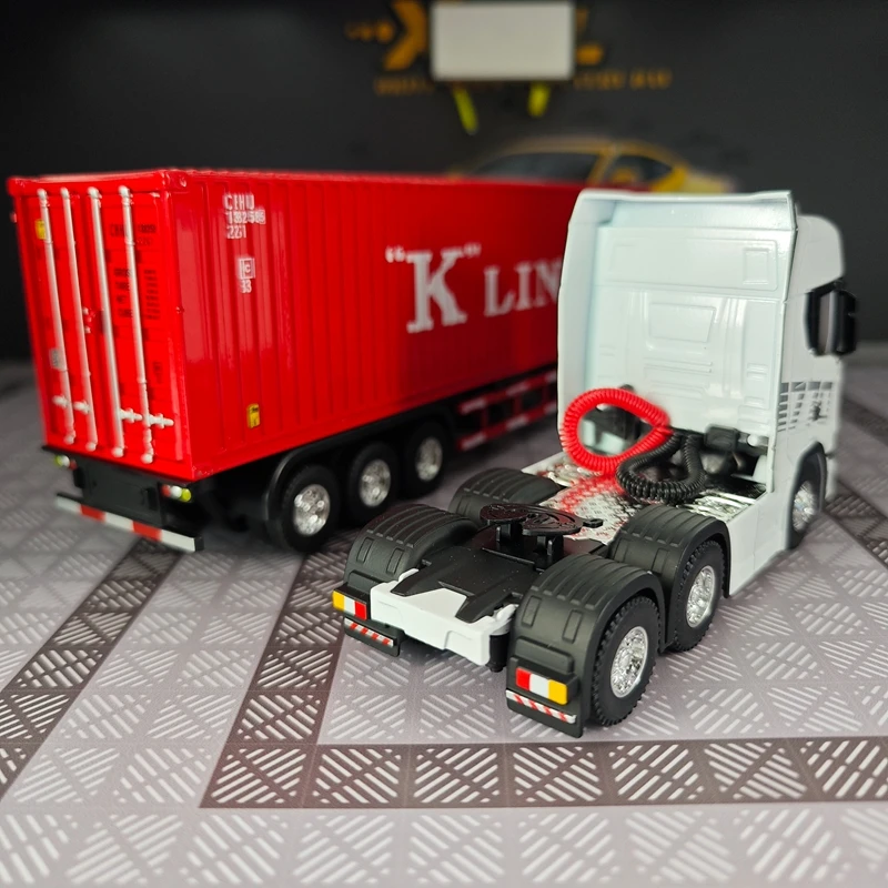 

Модель контейнеровоза Scania из сплава, масштаб 1:50, расширенная версия, с богатой детализацией, высококачественная работа, отличный подарок.