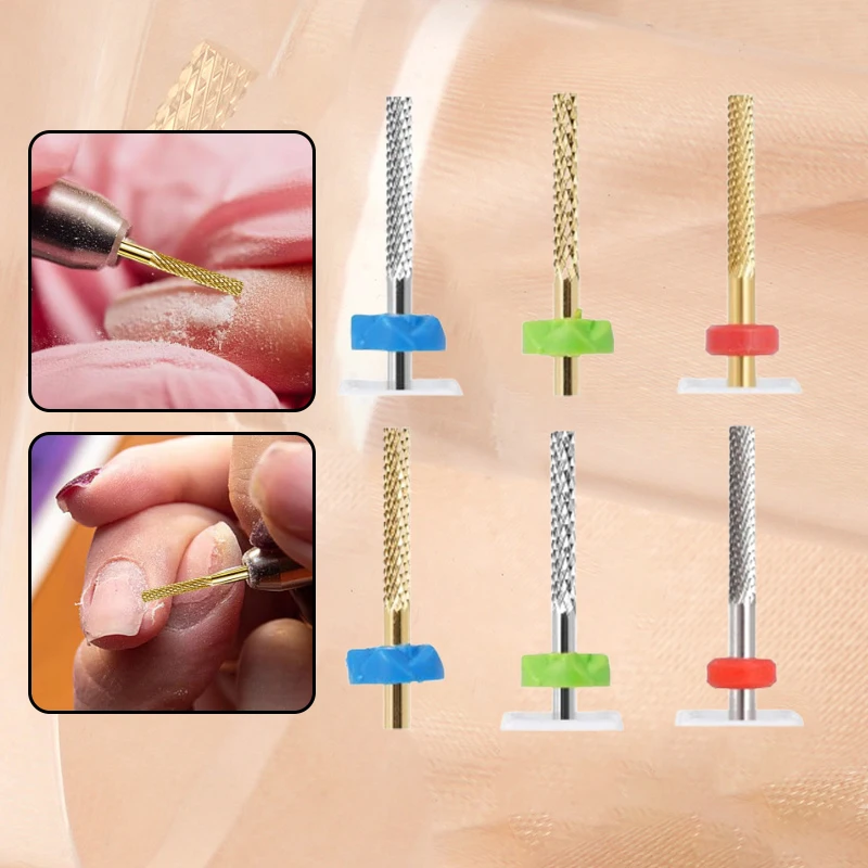 Broca para unhas 3/32 '', profissional, removedor de cutícula, para broca de unhas, brocas de carboneto de segurança, tecnologia de unhas para salão de beleza doméstico