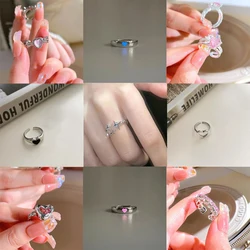 Women'S Ring Niche Design Simple Star Ring Open Mouth Adjustable Awning Send Girlfriend Girlfriends Gift Jewellery Jewellery