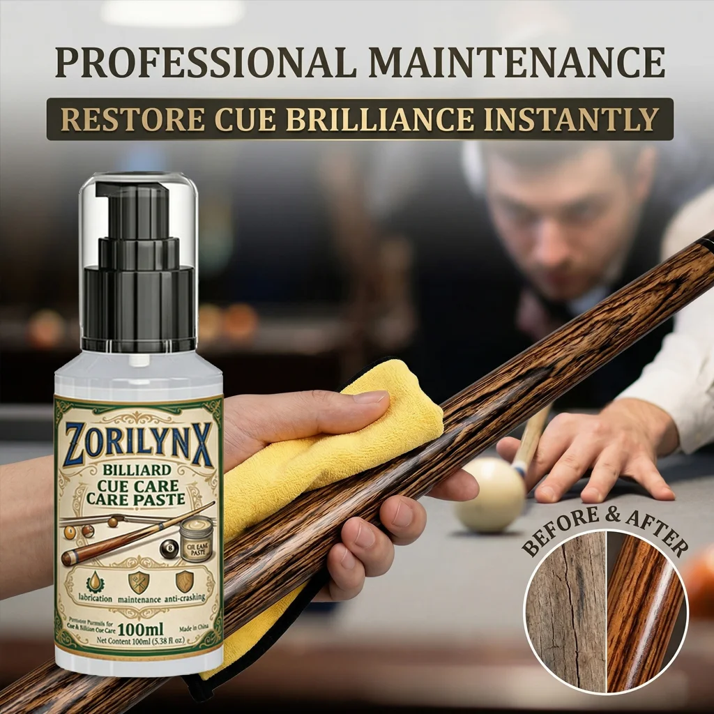 

Professional 100ml Billiard Cue Oil and Microfiber Towel Set Wood Shaft Lubricant Anti-Cracking Snooker Accessories ZORILYNX