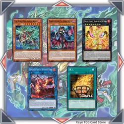 70 szt. Ogień król czarna czarownica Yugioh gra w karty Deck Easy Play nieoryginalny Master pojedynek DIY Deck MD Kirin ognisko