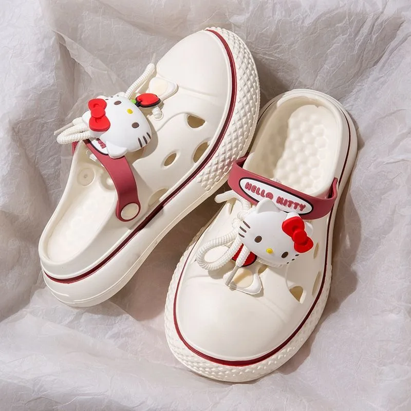 

Hello Kitty Kuromi аниме Kawaii Sanrio милая кукла с подвеской обувь милые тапочки My Melody на мягкой подошве модные подарки для девочек