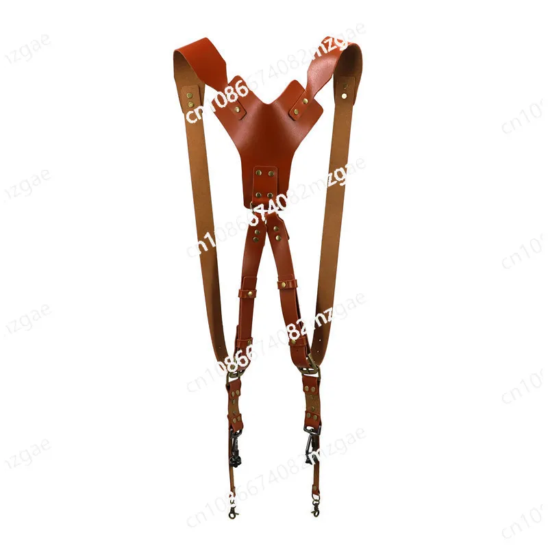 

Cowhide SLR camera double strap, digital photography double protection anti-drop belt