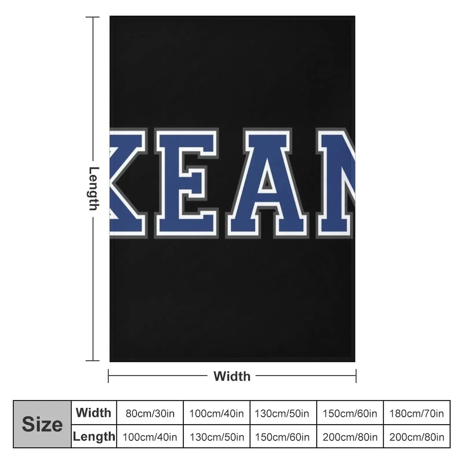 kean college font Throw Blanket Soft Big christmas decoration Comforter Thermal Beautifuls blankets and throws Blankets