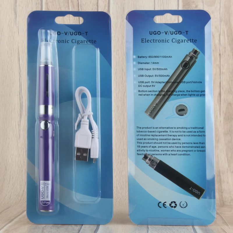 UGO-V II electronic cigarette Kit e sigara 650 900mAh UGO-V II battery 510 Thread MT3 atomizer Micro usb charger hookah pen kit