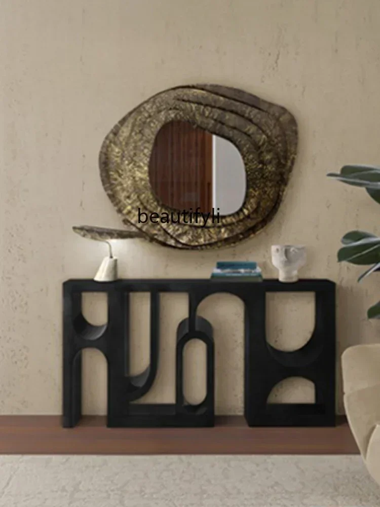 

xx1Console Mid-Ancient Modern Minimalist Console Tables Aisle Corridor Side View Sets of Miji Art against the Wall Entrance Cabi