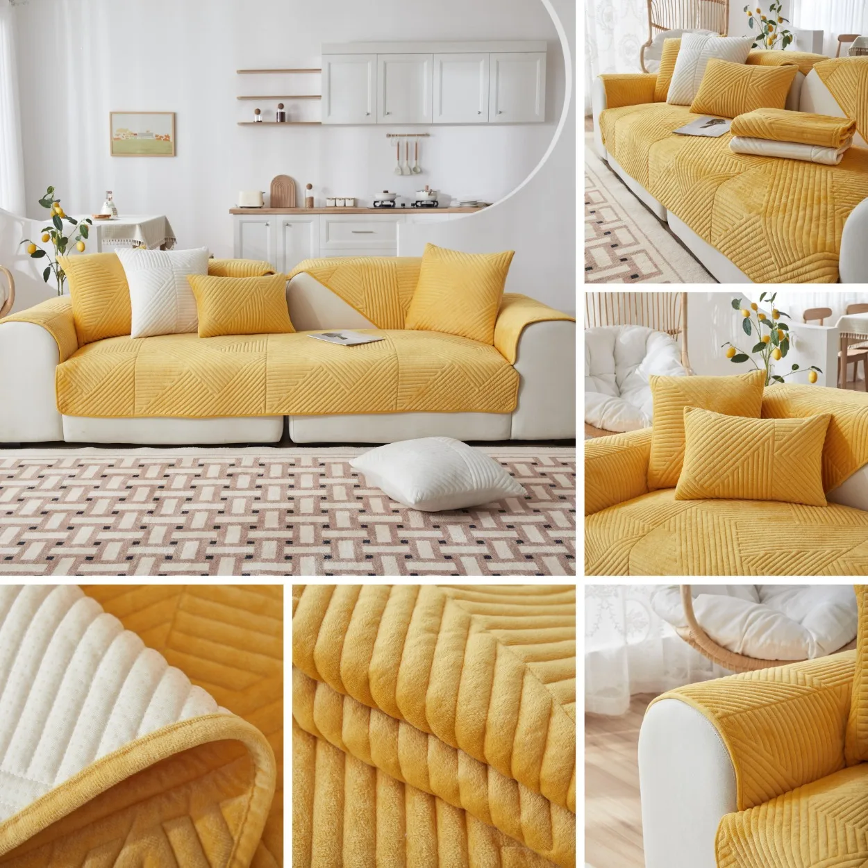Kristall Samt Sofa Abdeckung Haustier Hund Kind Matte Sessel Möbel Schutz Rutschfeste Moderne Couch Abdeckungen Schonbezüge für Wohnzimmer – Detail 3