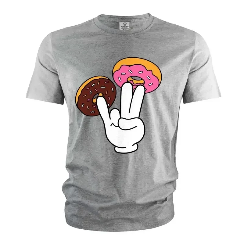 Men's Funny Donut Fingering T Shirt Adult Humor offensive double meaning joke tee