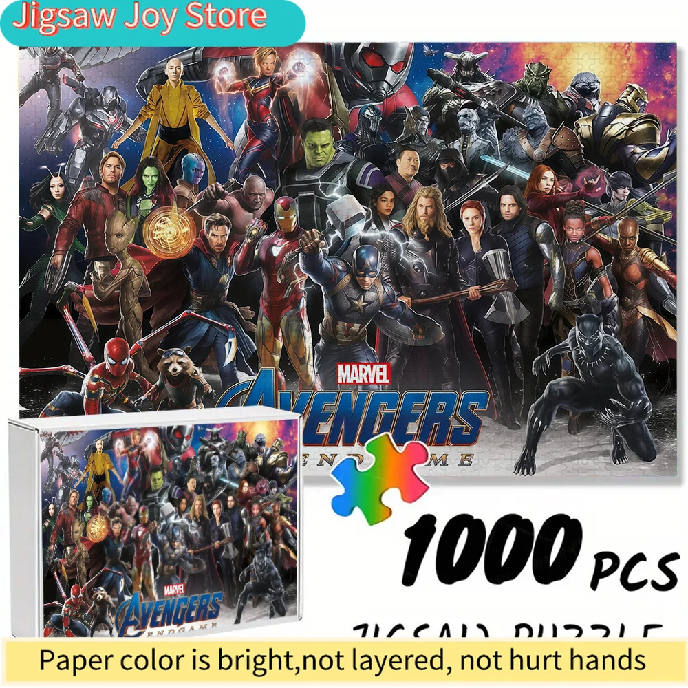 

Marvel-Themed Seamless Puzzle Z11.1-59, Featuring All Superheroes from Avengers: Endgame - Durable Thick Puzzle, a Great Adult