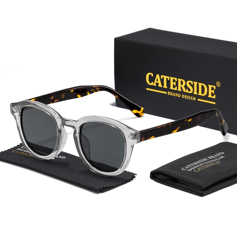

CATERSIDE Fashion Men's Polarized Sunglasses High-Quality Tr-90 Frame Vintage Sun Glasses Women's Travel Party Eyeglasses