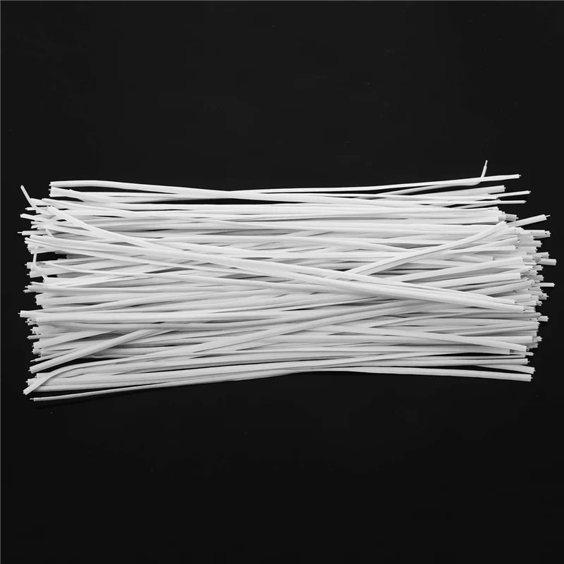 

650Pcs Cable Organizer Binding Packaging Wire Twist Ties White 150X2.2Mm-B91B