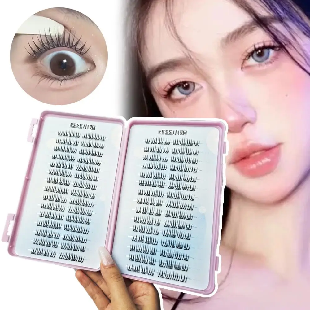 U-förmige Cluster Einzelwimpern, dünnes Band, segmentiert, natürlich für DIY-Wimpernverlängerungen, koreanisches Augen-Make-up