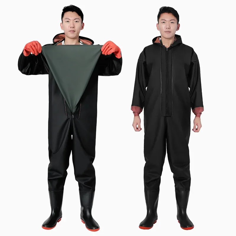 

Waterproof Chest Waders with Boots Shoes Pants Wader Set Thickened Apparel Men Women Clothes Jerseys Waters