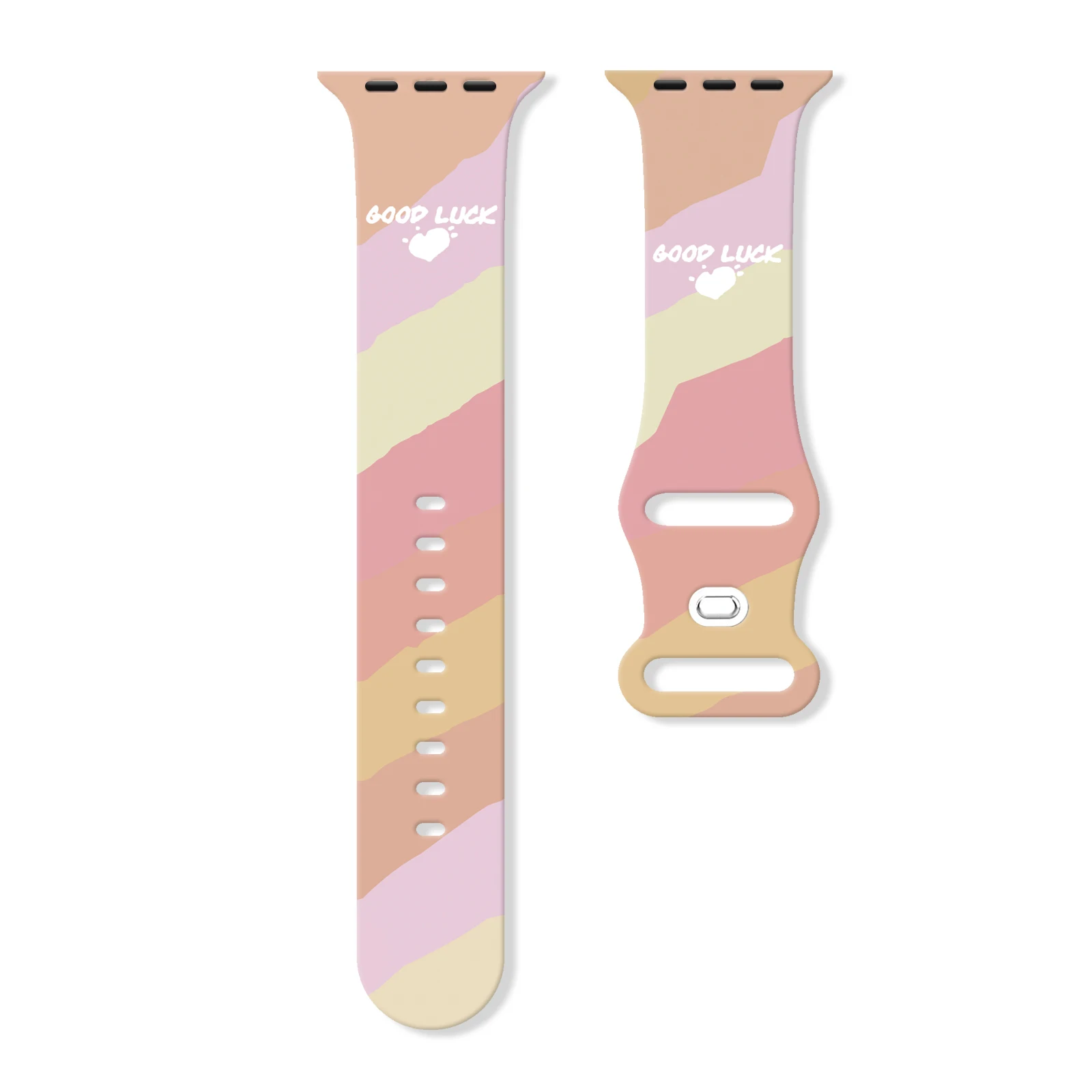 

Macaron texture，Silicone Printed Strap for Apple Watch 10 9 8 7 Band Replaceable Bracelet ,for iWatch 45mm 44mm 42mm 41mm