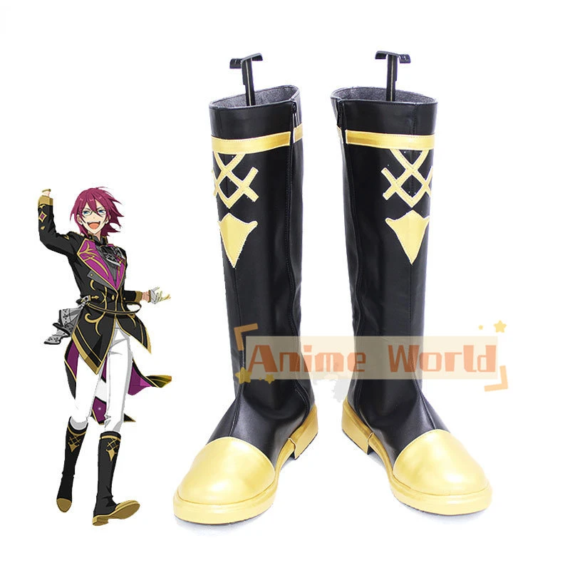 

Game Ensemble Stars Sazanami Jun Saegusa Ibara Cosplay Shoes PU Leather Shoes Halloween Carnival Boots Cosplay Prop Custom Made