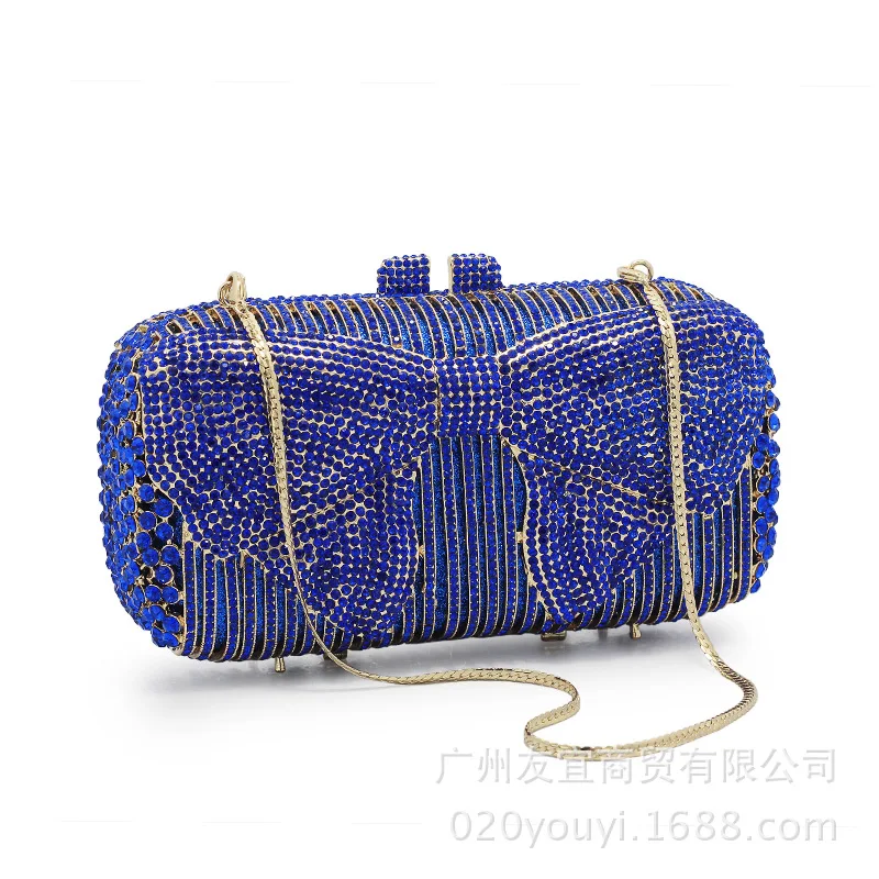 Diamond With Diamond Clutch Bag Big Red Bow Wallet Heavy Handmade Evening Bag Luxury Bags Designer Bolsos Lujosos Marcas Famosas