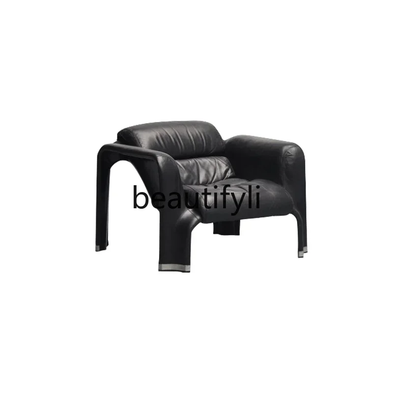 

Modern simple furniture tiger leisure Nordic fiberglass leather single sofa chair