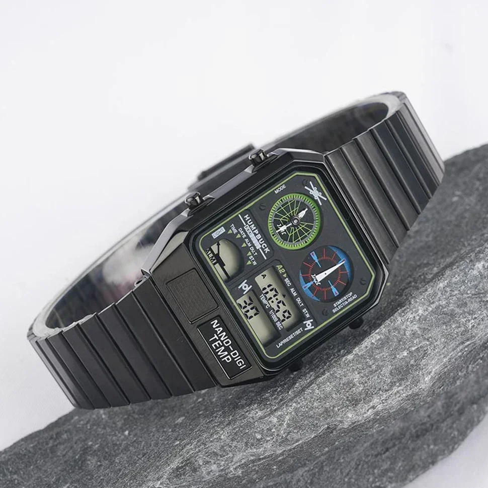Часы HUMPBUCK, модные, повседневные, кварцевые, светильник, водонепроницаемые, спортивные, Полевые мужские наручные часы, новый дизайн, для активного отдыха